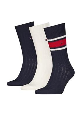 Tommy Hilfiger 3-paar Crew heren boots sokken - giftbox - Katoenen sportsokken
