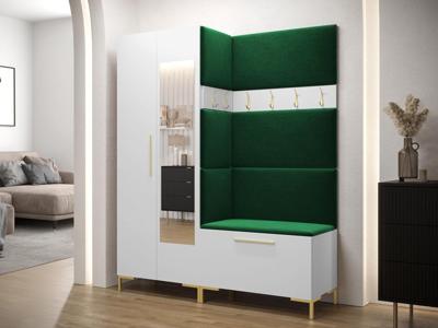 Vestiaire ZIGZAG 3 deuren wit/groen Vestiaire ZIGZAG 3 deuren wit/groen