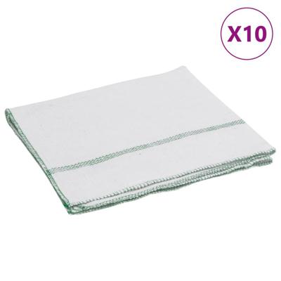 VidaXL Reinigingsdoeken 10 st gestreept 50x60 cm wit en groen VidaXL Reinigingsdoeken 10 st gestreept 50x60 cm wit en groen