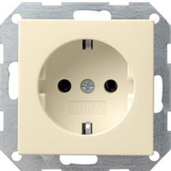 Gira systeem 55 wandcontactdoos 046601 crème glans randaarde Gira systeem 55 wandcontactdoos 046601 crème glans randaarde