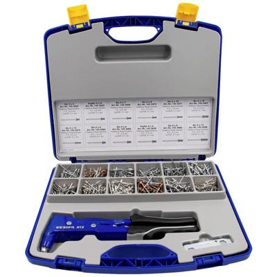 Gesipa Blindklinknagel-assortiment | 942-delig | NTX+klinknagels alu./staal, koper/staal | in kunststof koffer | 1 stuk - 1435457 - 1435457 Gesipa Blindklinknagel-assortiment | 942-delig | NTX+klinknagels alu./staal, koper/staal | in kunststof koffer | 1 stuk - 1435457 - 1435457