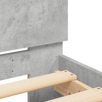 Bedframe met hoofdeinde betongrijs 120x200 cm - thumbnail