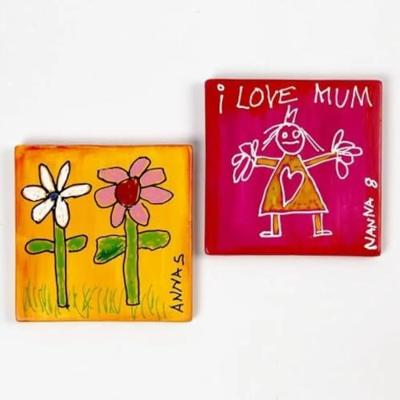 Creativ Company Kunst tegel, afm 13x13 cm, dikte 7 mm, wit, 1 stuk