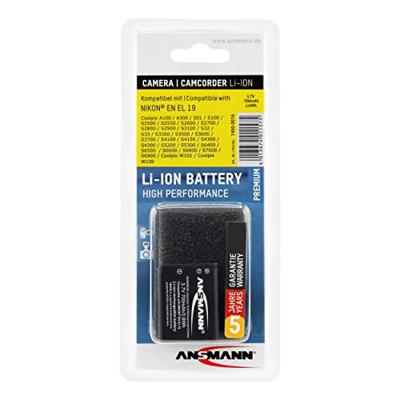 Ansmann A-Nik ENEL 19 Camera-accu Vervangt originele accu EN-EL19 3.7 V 700 mAh Ansmann A-Nik ENEL 19 Camera-accu Vervangt originele accu EN-EL19 3.7 V 700 mAh