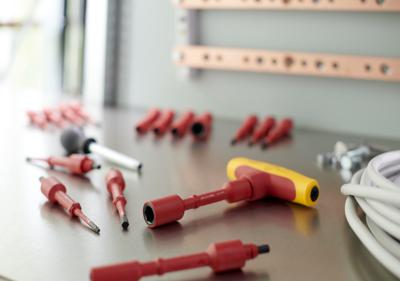 Wiha momentschroevendraaier met dwarsgreep torquevario-s t electric (rood/geel, 5-14 nm )