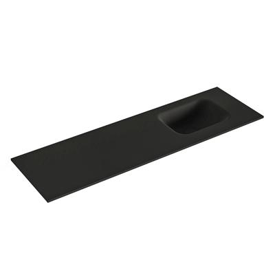 MONDIAZ LEX Urban solid surface inleg wastafel voor toiletmeubel 100cm. Positie wasbak rechts
