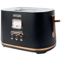 Muse MS-130BC - Broodrooster, 1.000 W, zwart/messing - thumbnail