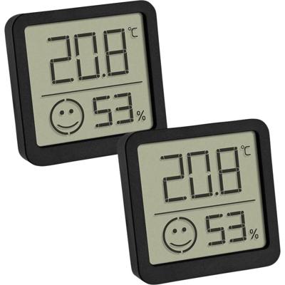 TFA Dostmann 2-pack 30.5053.01.02 Thermo- en hygrometer Zwart