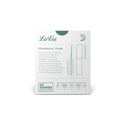 D'Addario Woodwinds RCC10MH La Voz Bb Klarinetrieten, Medium-Hard, 10-pack, Unfiled D'Addario Woodwinds RCC10MH La Voz Bb Klarinetrieten, Medium-Hard, 10-pack, Unfiled