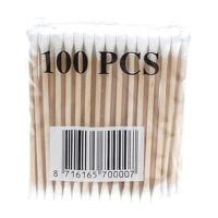 Wattenstaafjes hout pakje a100 st - thumbnail