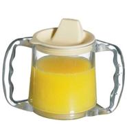 Caring mug - inclusief tuitdeksel | Met 2 handgrepen | Tuitbekers | Inhoud: 300 ml | Drinkbeker transparant | HCAA5710W - thumbnail
