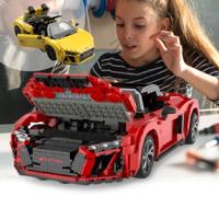 Audi R8 Spyder 1:14 bouwstenen/bouwset - Geel - thumbnail
