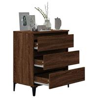 Dressoir 60x35x70 cm bewerkt hout bruineikenkleurig - thumbnail