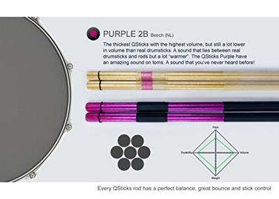QPercussion QSticks Colored paars