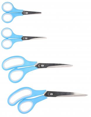 Alpina scharenset RVS blauw/zilver 4 stuks