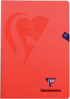 Clairefontaine schrift mimesys voor ft A4, 80 bladzijden, kaft in PP, geruit 4 x 8, geassorteerde kleuren - thumbnail