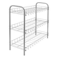 Metaltex shoe schoenenrek 3 etages 64x23x59 cm zilver - thumbnail