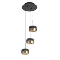 Highlight 3-lichts hanglampNova design zwart met goud - H5191.38 - thumbnail