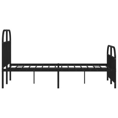 Bedframe met hoofd- en voeteneinde metaal zwart 120x200 cm Bedframe met hoofd- en voeteneinde metaal zwart 120x200 cm