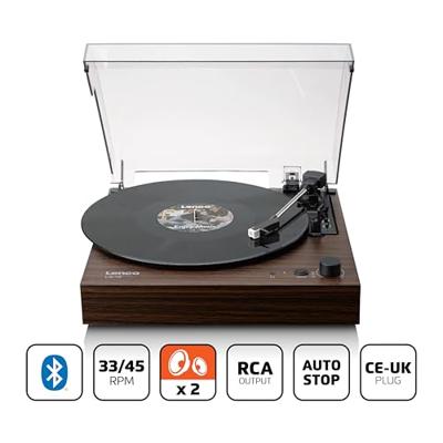 Platenspeler met Bluetooth®, twee ingebouwde luidsprekers en AT3600L cassette Wood