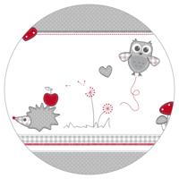 Babybox 100x75 cm + Adam en Eule Uil printmat + 4 wielen - ROBA - Wit hout - thumbnail