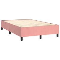 Boxspring met matras fluweel roze 120x200 cm - thumbnail
