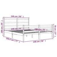 Bedframe massief grenenhout 140x190 cm - thumbnail