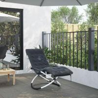 VidaXL Ligbedkussen 160x50x10 cm kunstsuède zwart - thumbnail