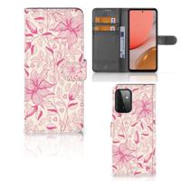 Samsung Galaxy A72 Hoesje Pink Flowers - thumbnail
