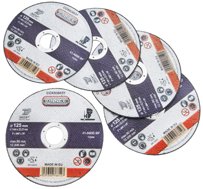 Connex set 5x slijpschijf rvs 125mm - cox938036