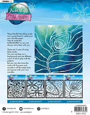 Studio Light • mindful moodling mask sjabloon peacock feather