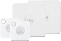 Tile Mate met verwisselbare batterij en Tile Slim - sleutelvinder. Portemonneevinder. Artikelzoeker - 4-pack (2 x Mate, 2 x slim) - thumbnail