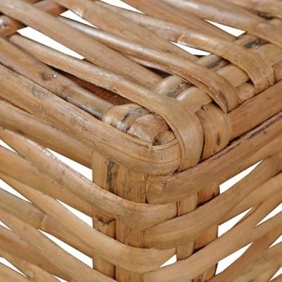 VidaXL Bank zonder armleuning met kussens natuurlijk rattan