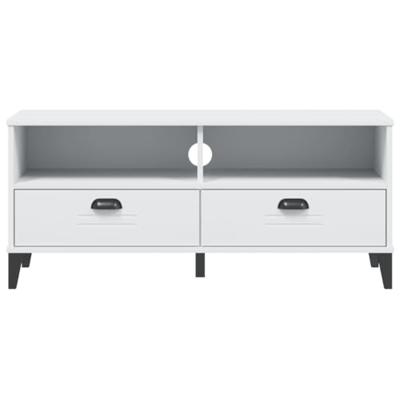 Tv-meubel VIKEN massief grenenhout wit