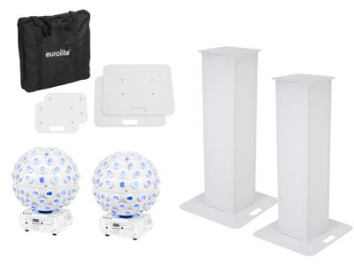 EUROLITE Set 2x Stage Stand 100cm + 2x LED B-40 Beam Effect white