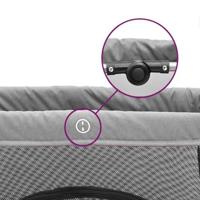 VidaXL Babybox met matras linnen lichtgrijs - thumbnail