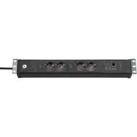 Brennenstuhl 1156057984 Premium Web-Line Internet 19" PDU | Server Stekkerdoos | 16A met 4x Type F Stopcontacten | Main-Follow Functie | LAN Stopcontact | 3 meter - thumbnail