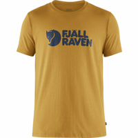 Fjallraven Logo T-shirt Heren Geel - thumbnail