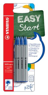 Rollerpenvulling stabilo easyoriginal f 6st blauw