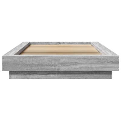 Bedframe bewerkt hout grijs sonoma eikenkleurig 90x200 cm