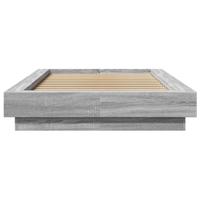 Bedframe bewerkt hout grijs sonoma eikenkleurig 90x200 cm - thumbnail