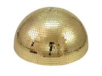 Eurolite Halve spiegelbol 40cm met motor goud - thumbnail