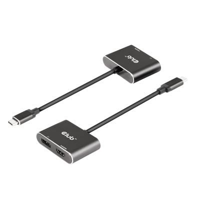 Club 3D MST Hub USB 3.2 Gen2 Type-C (DP™ Alt-Mode) op DisplayPort™ + HDMI™ 4K60Hz St./B.