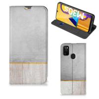 Samsung Galaxy M30s | M21 Book | Wallet Case | Wood Concrete - thumbnail