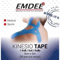 Emdee Kinesio tape blauw pre cut 1 Stuks - thumbnail