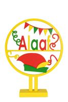 Houten cirkel met tekst Alaaf 20 cm - thumbnail