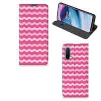 OnePlus Nord CE 5G | Hoesje met Magneet | Waves Pink - thumbnail