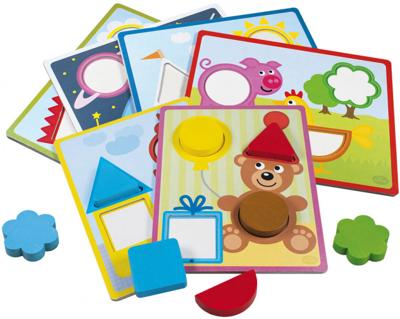 Detoa vormenpuzzel junior hout/karton 21 delig