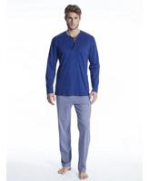 Calida Calida Herenpyjama lang 49861 Blauw XL - thumbnail