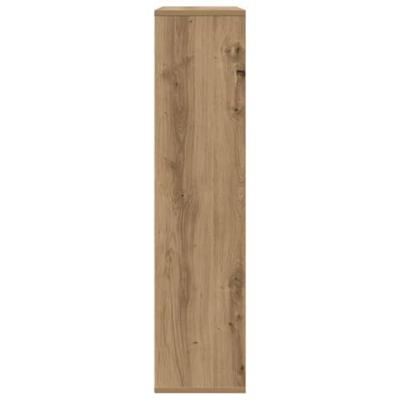Boekenkast 89x24x101,5 cm bewerkt hout artisanaal eikenkleurig Boekenkast 89x24x101,5 cm bewerkt hout artisanaal eikenkleurig
